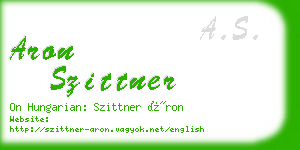 aron szittner business card